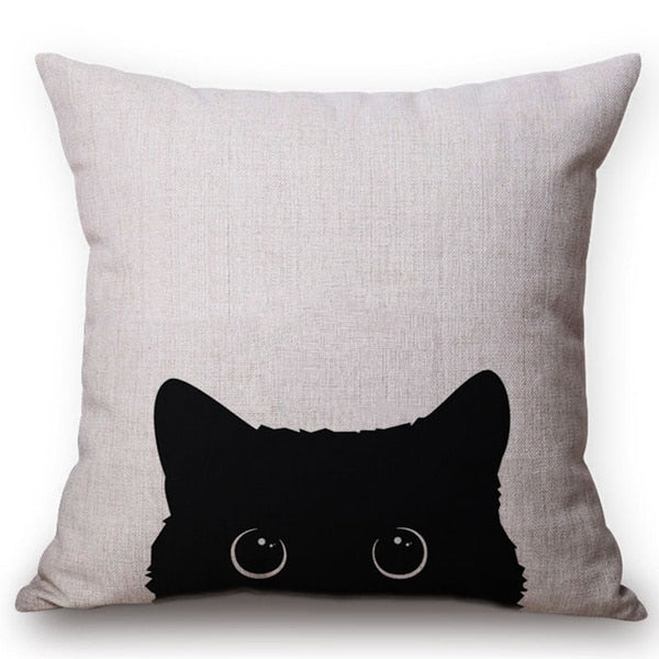 Peek-A-Boo Cat Cushion Cover